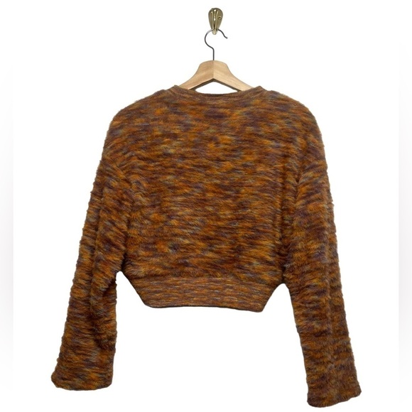 NWT ZARA Faux Fur Crop Sweater Multi M - Picture 9 of 12